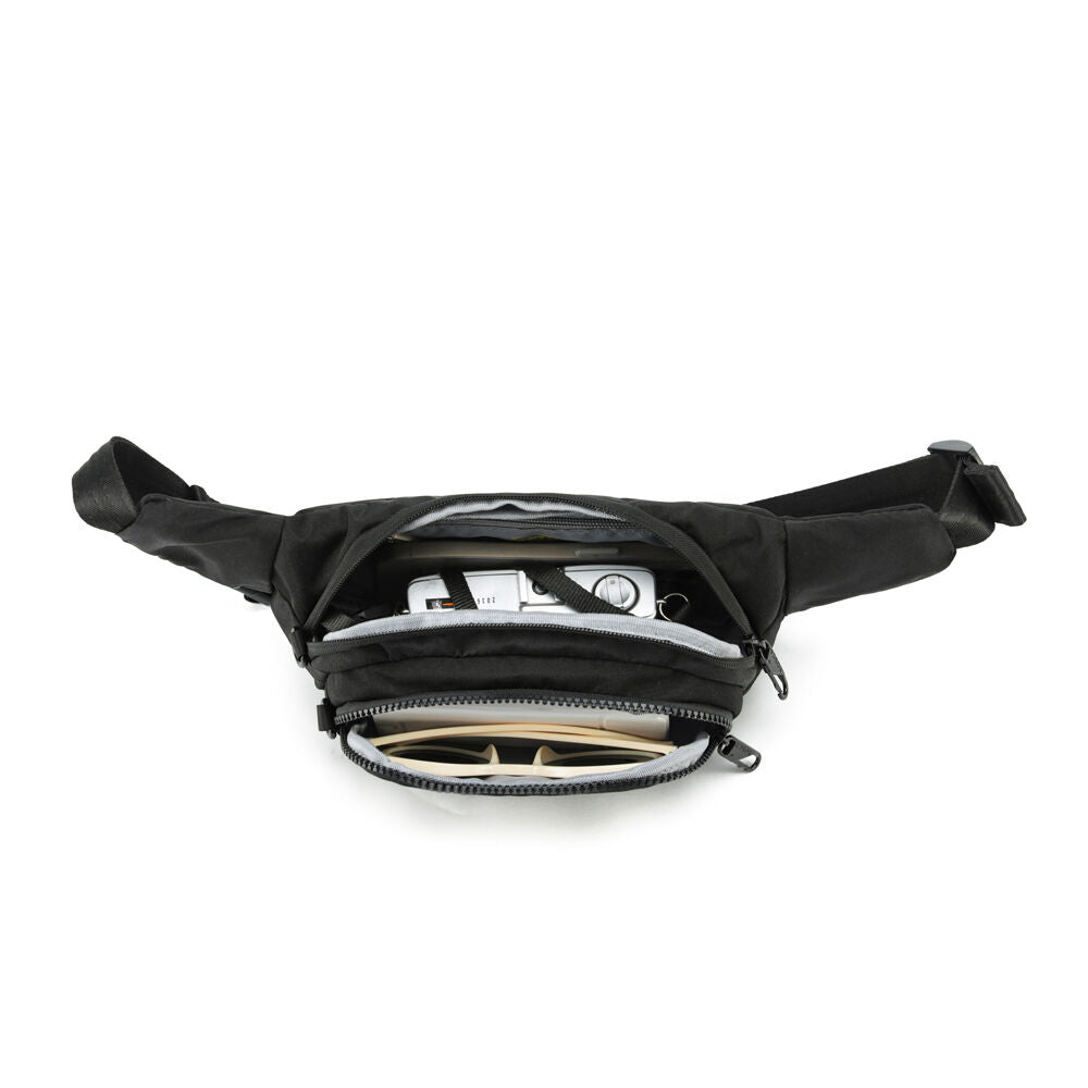 Tosca Anti-Theft RFID Blocking Waist Bag 30x14cm - Black