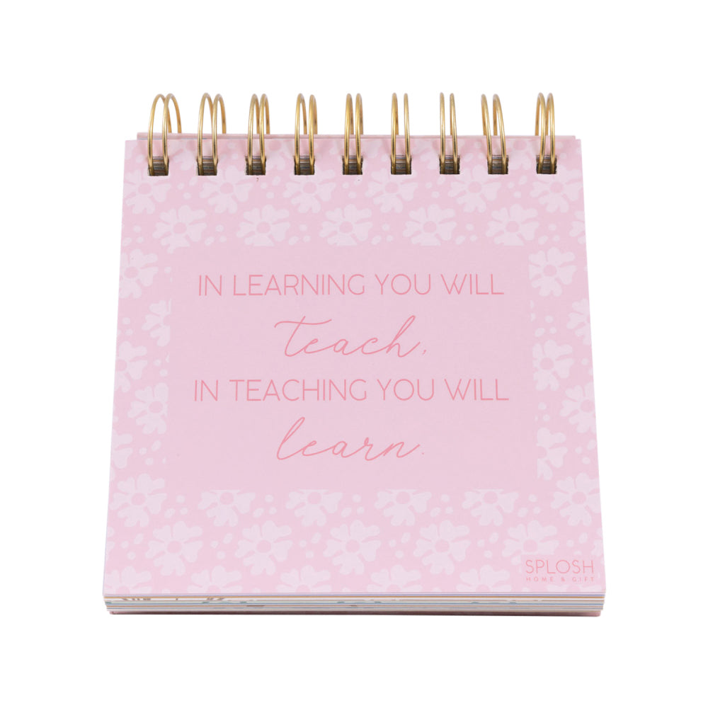 3PK Splosh Teacher Affirmation Quotes 30-Page Flip Book 13.5cm Hardcover