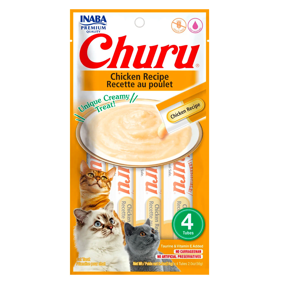 6x 4PK Inaba Churu Chicken Cat Treat Tubes 14g