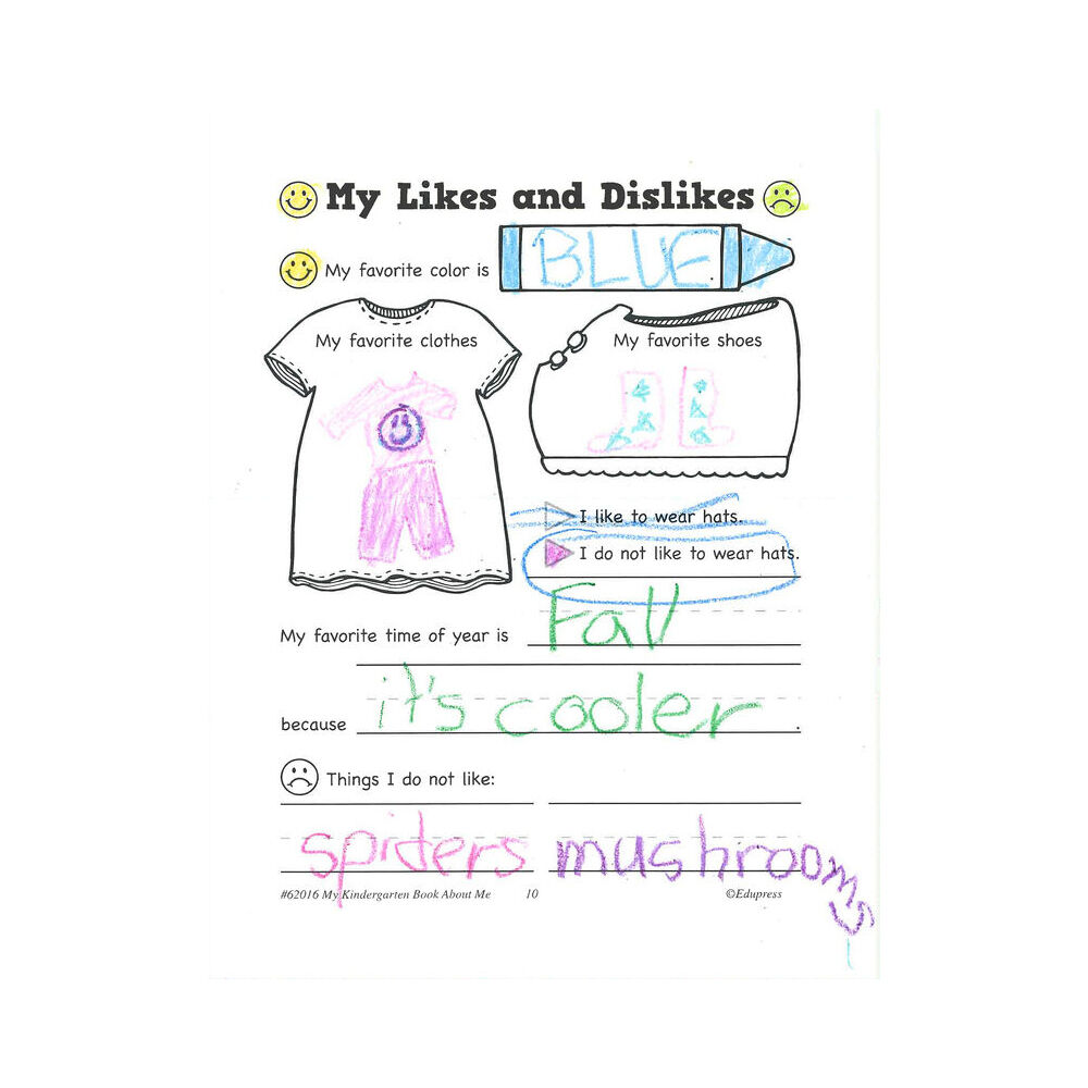 6PK Teacher Created Resources My Own All About Me Book Kindergarten 5y+