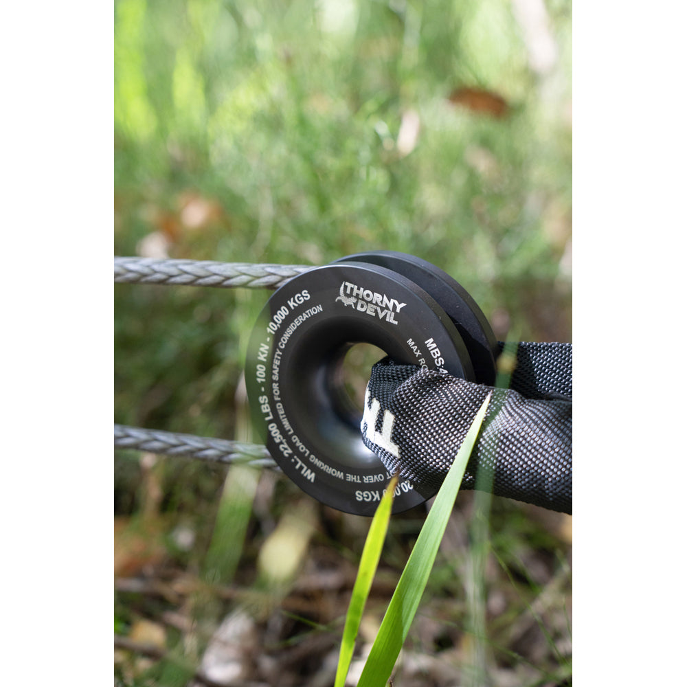 Thorny Devil 9.7cm Outdoor Off-Road Rope Running Recovery Ring Pulley
