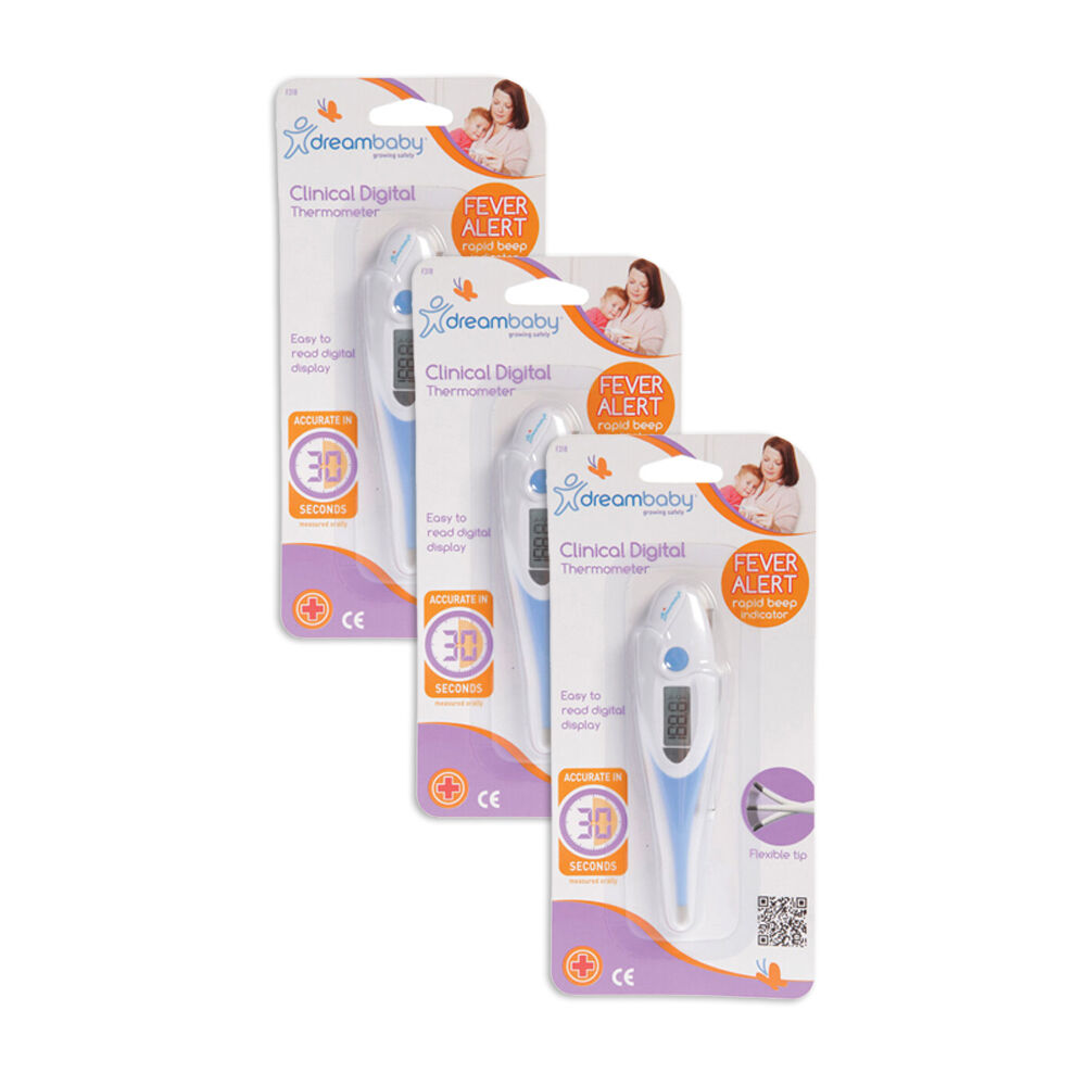 3PK Dreambaby Baby/Kids Health Basic Clinical Digital Thermometer White/Blue