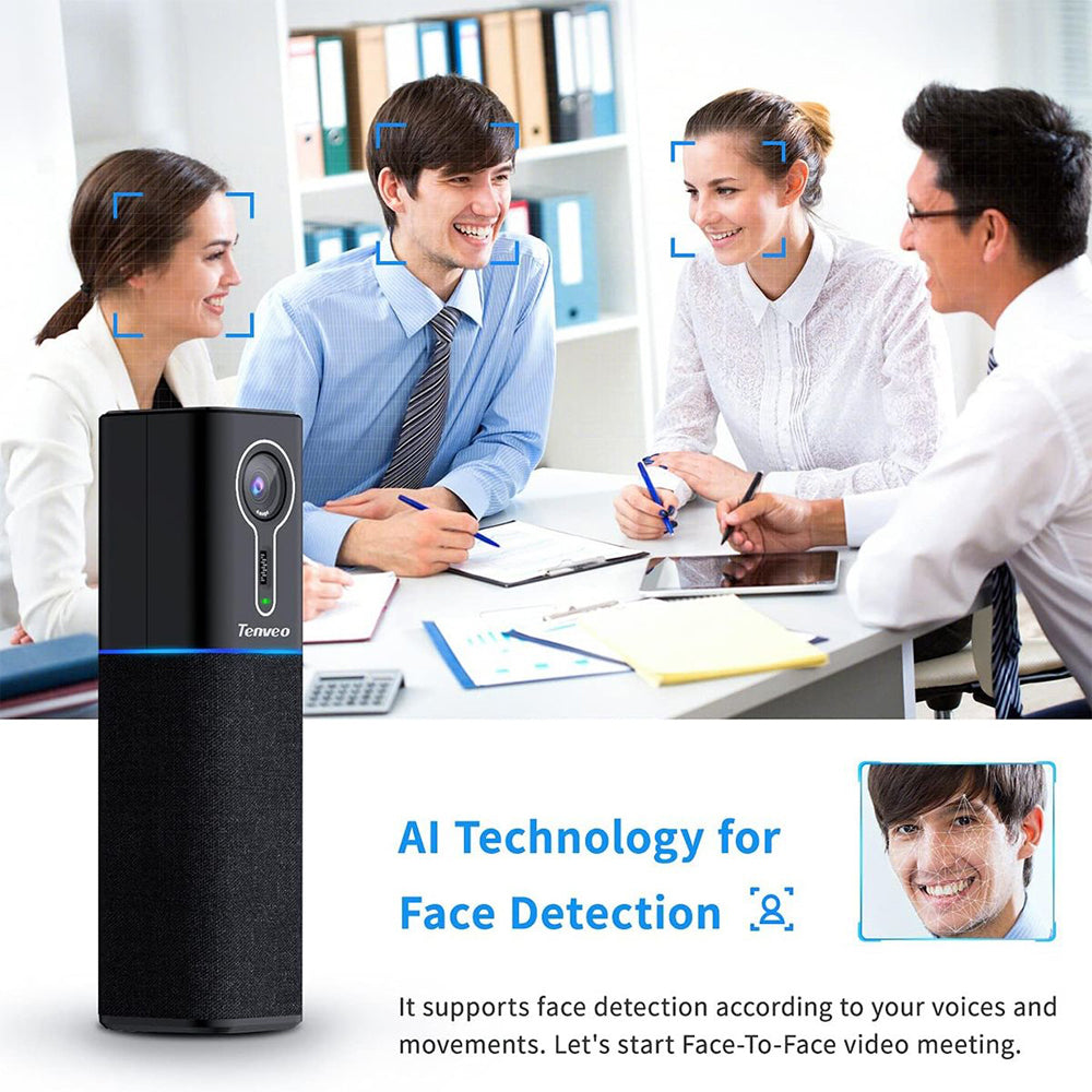 Tenveo Smart 2K AI Focus Face Tracking Conference Camera
