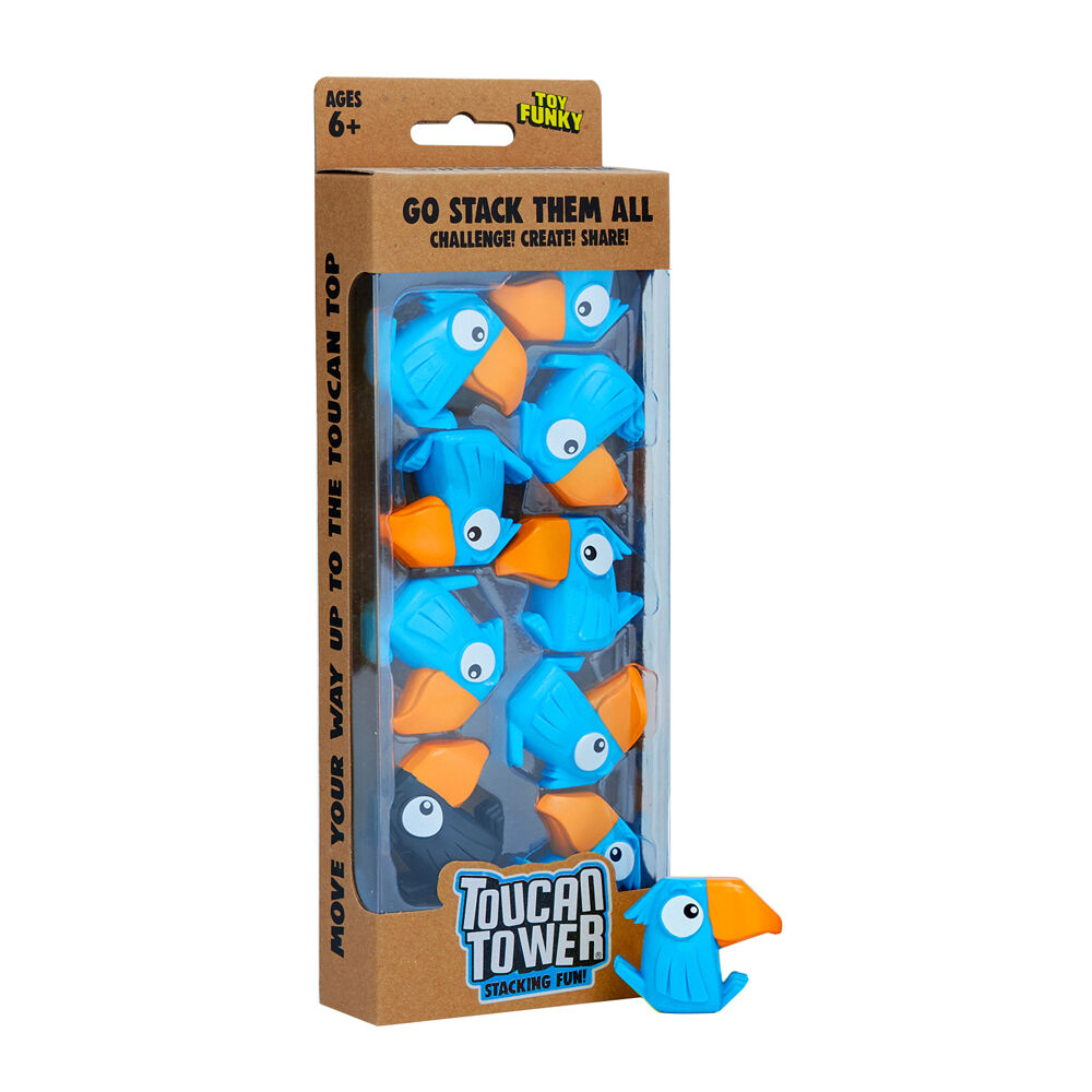Toy Funky Toucan Tower Stacking Fun Game 24x9cm Kids Asstd 6y+