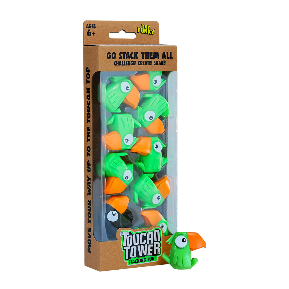 Toy Funky Toucan Tower Stacking Fun Game 24x9cm Kids Asstd 6y+