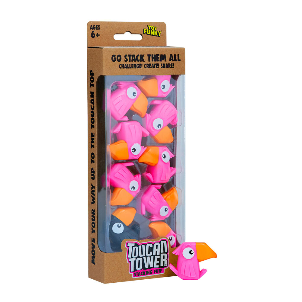 Toy Funky Toucan Tower Stacking Fun Game 24x9cm Kids Asstd 6y+