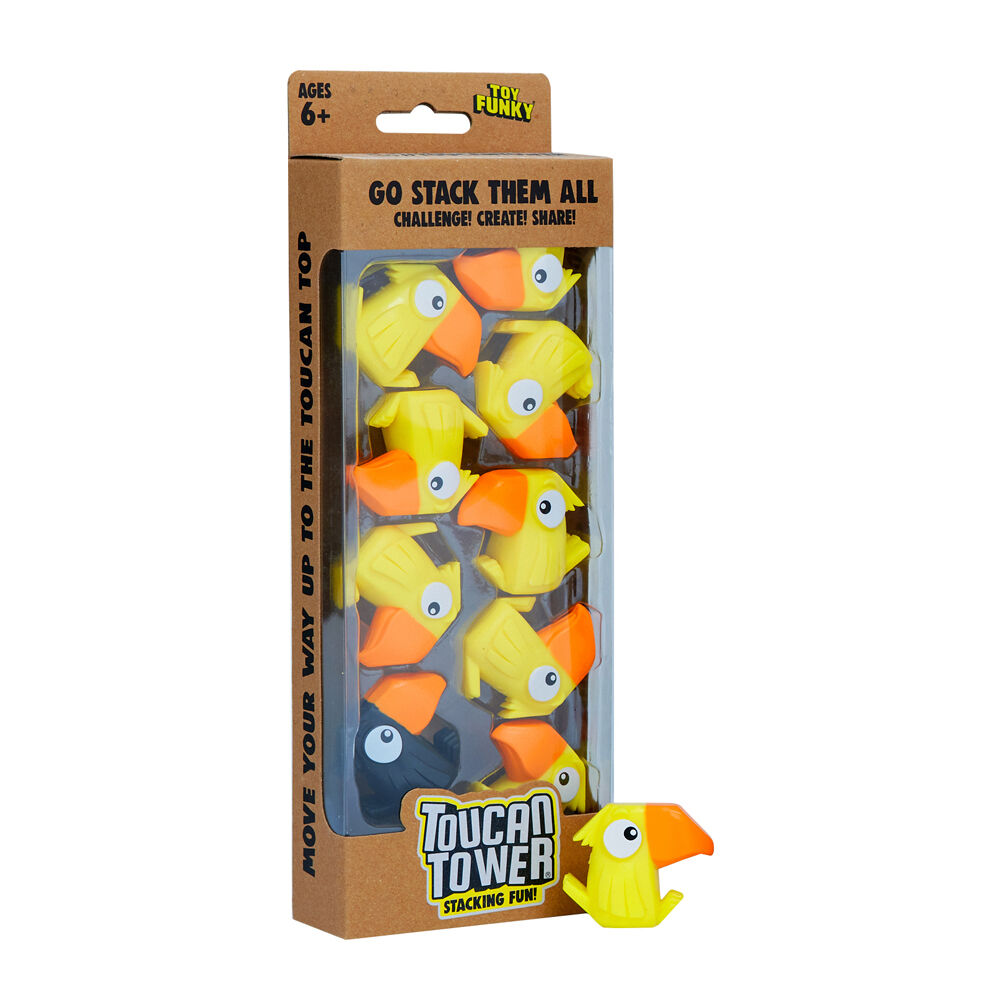 Toy Funky Toucan Tower Stacking Fun Game 24x9cm Kids Asstd 6y+