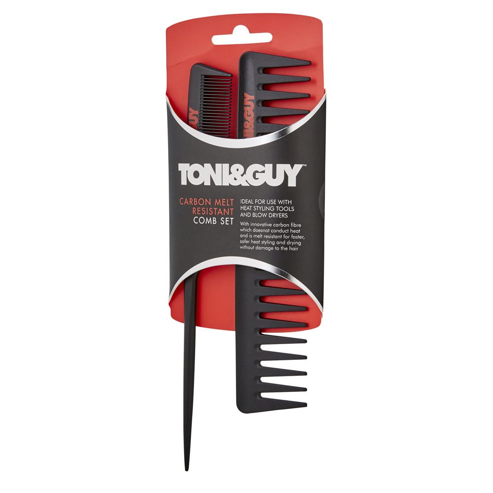 3PK Toni & Guy Carbon Melt Resistant Comb Set Styling Accessories
