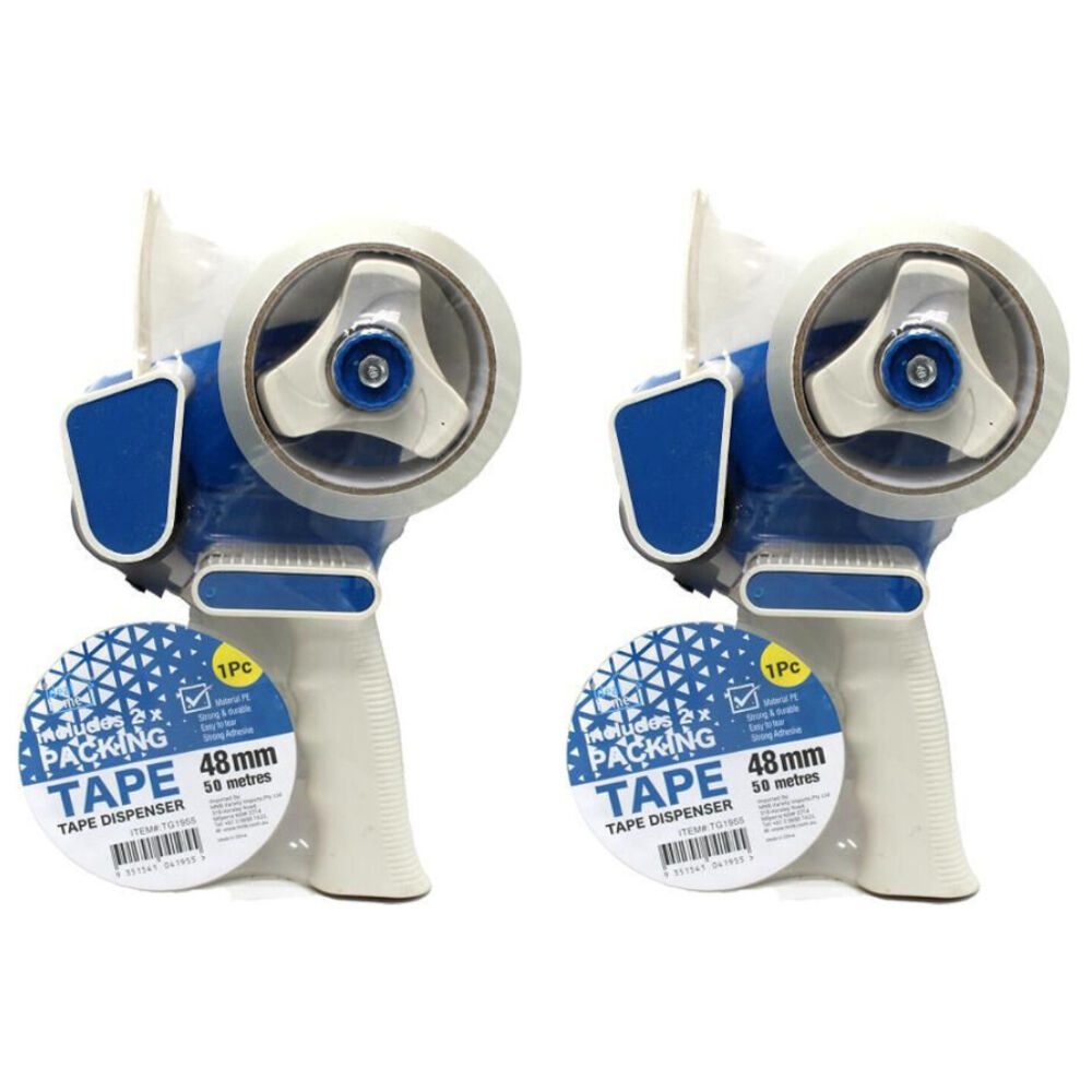 2PK Ideal Home Tape Dispenser w/ 2x Packing Tapes Home/Office Supplies 48mmx50m