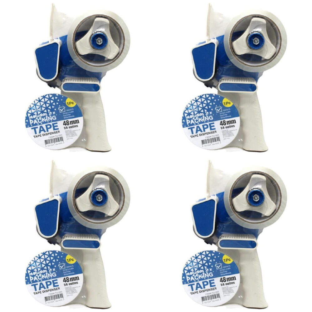 4PK Ideal Home Tape Dispenser w/ 2x Packing Tapes Home/Office Supplies 48mmx50m