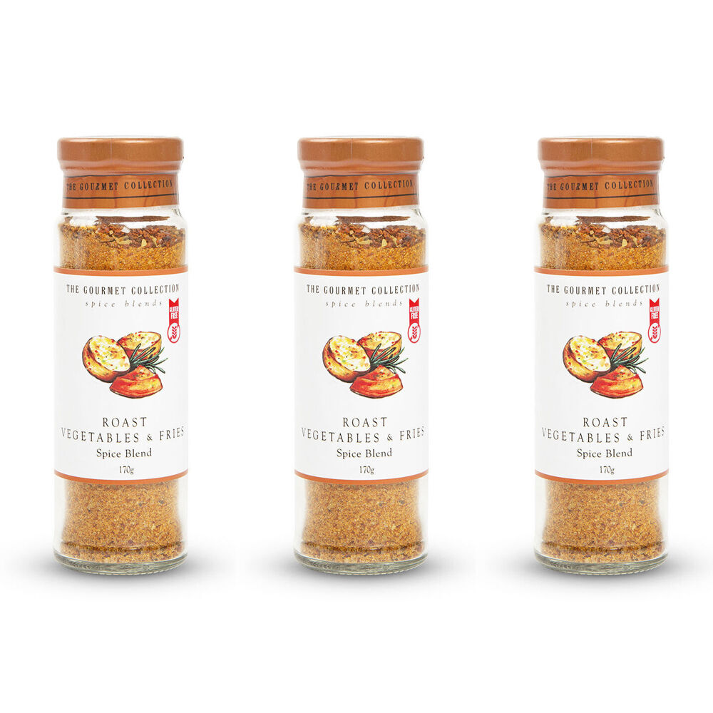 3PK Hot Shots The Gourmet Collection Spice Blend Roast Vegetables & Fries 170g