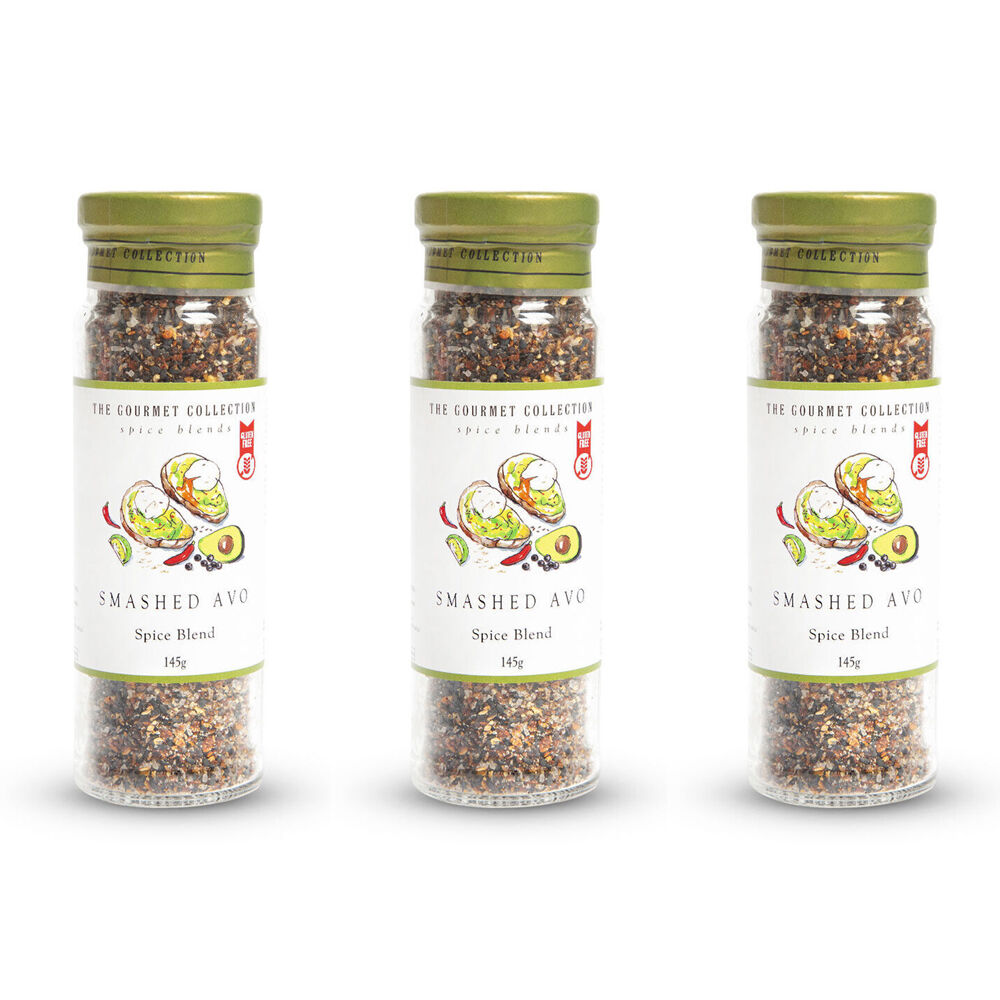 3PK Hot Shots The Gourmet Collection Spice Blend Smashed Avo 145g Seasoning
