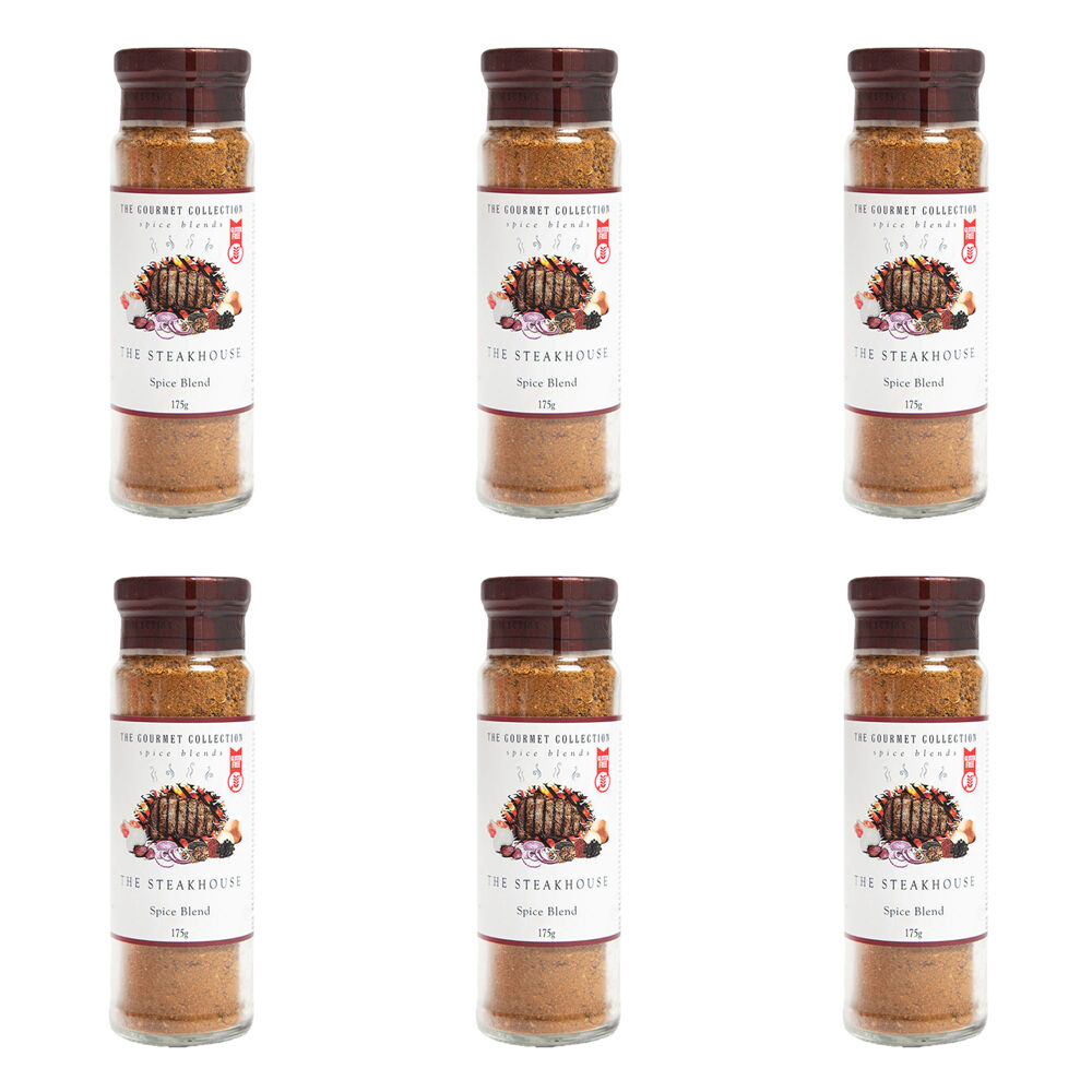 6PK Hot Shots The Gourmet Collection Spice Blend Steakhouse 175g Seasoning