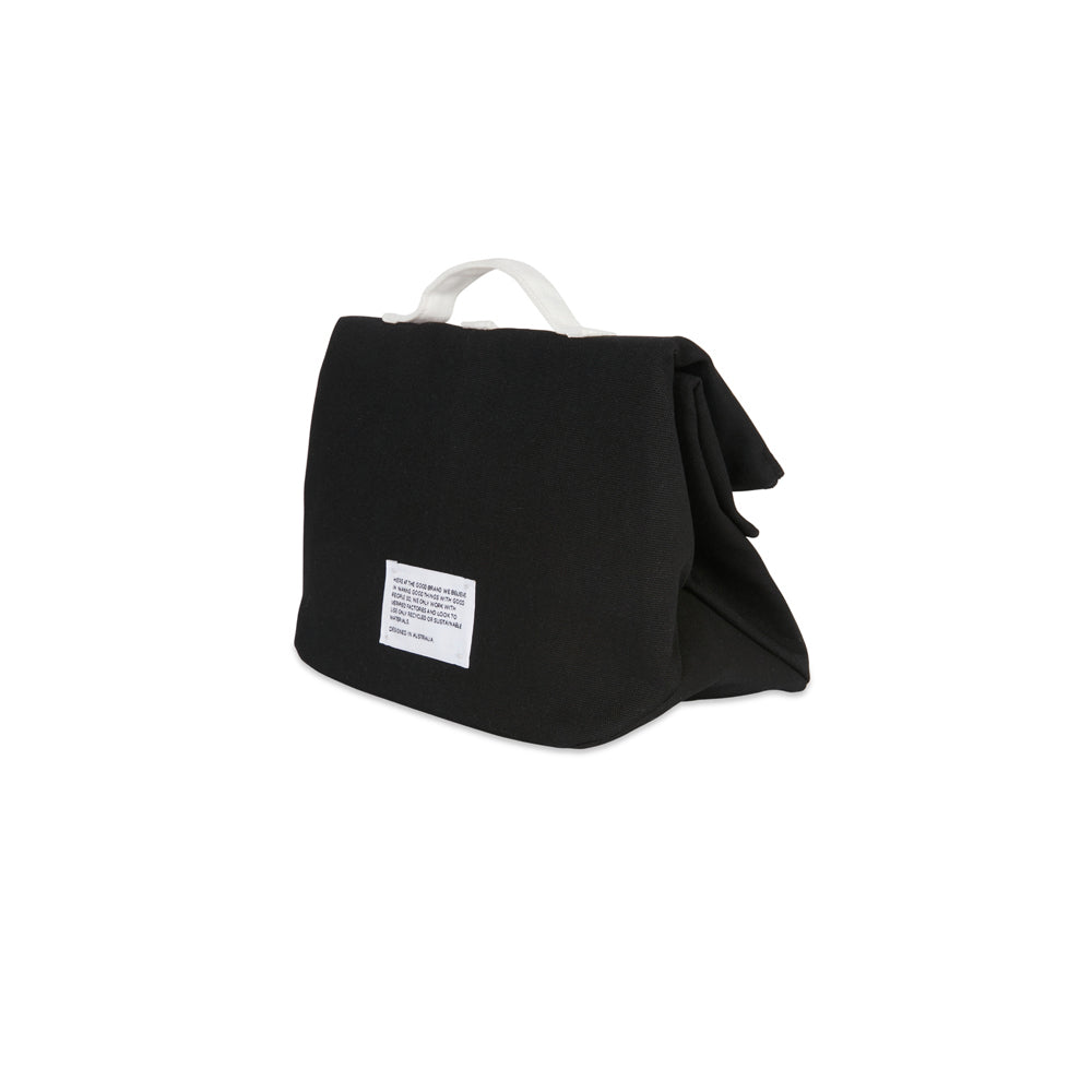 The Good Brand Cotton Insulated Lunch Bag 20x25cm - Black