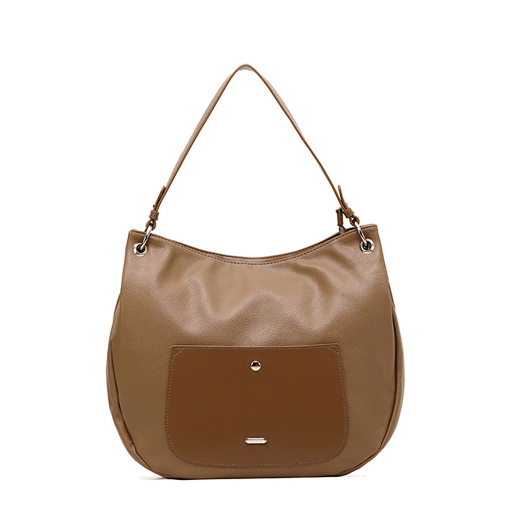 Tosca Womens Casual/Formal Travel Tote Handbag 38x28cm - Taupe