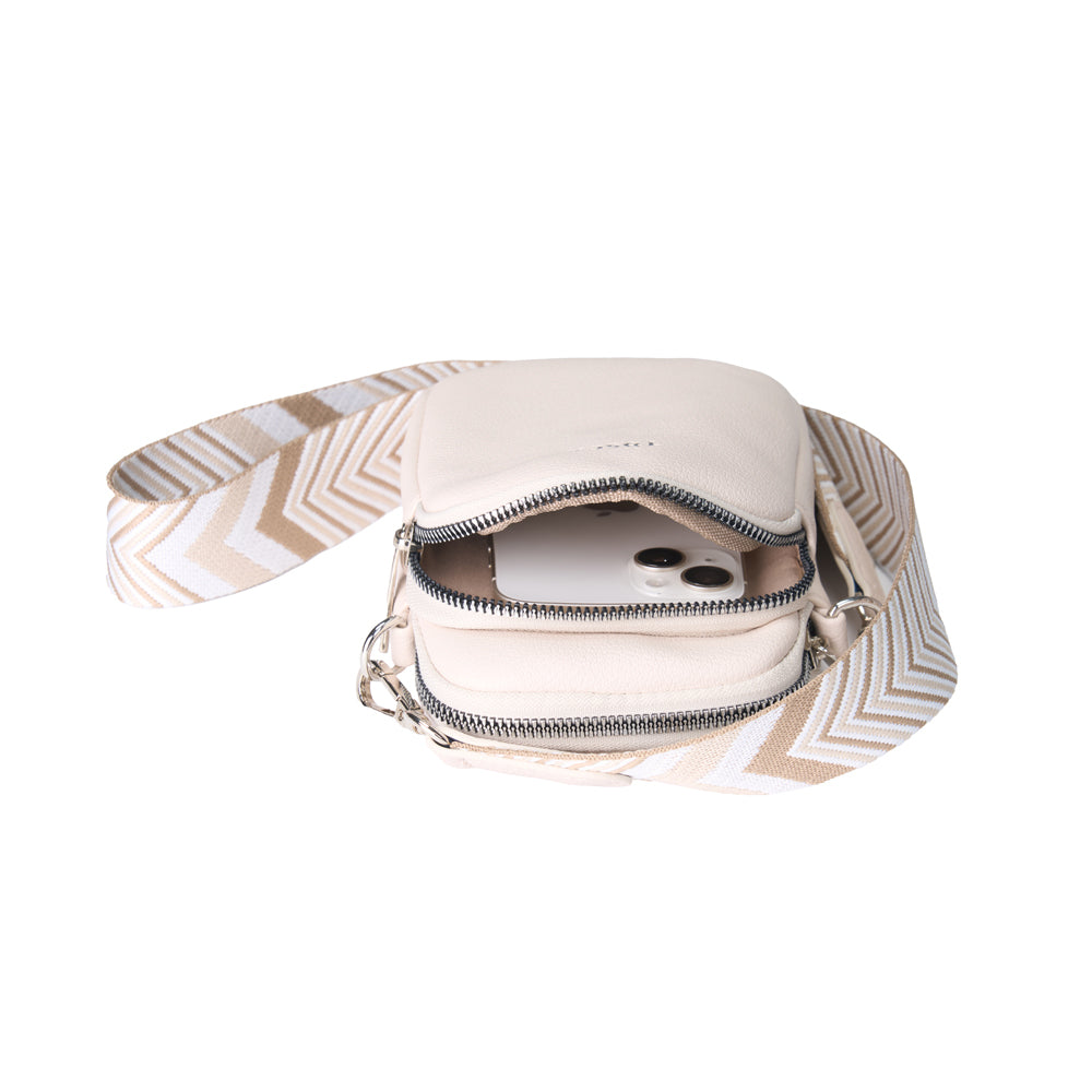 Tosca Crossbody Mini Utility Phone Bag 19x12cm - Ivory