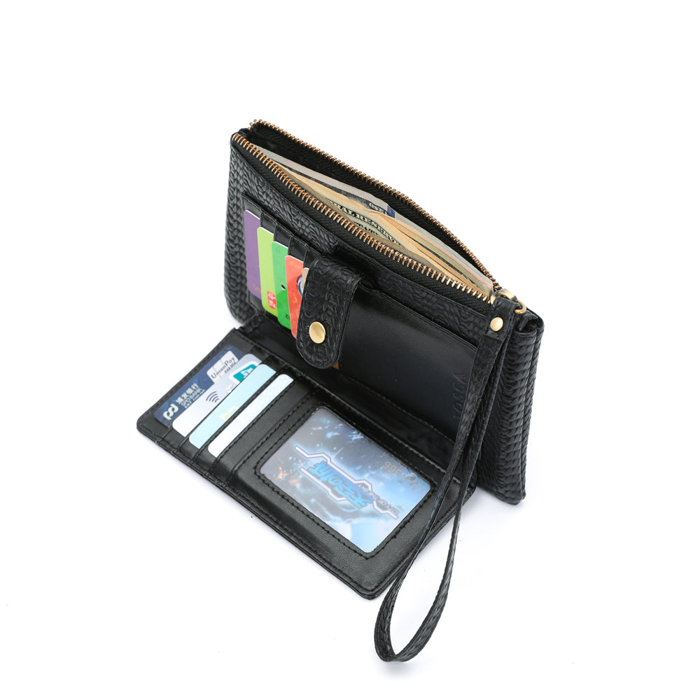 Tosca Women's/Ladie's Card/Cash Holder Wallet Purse - Black