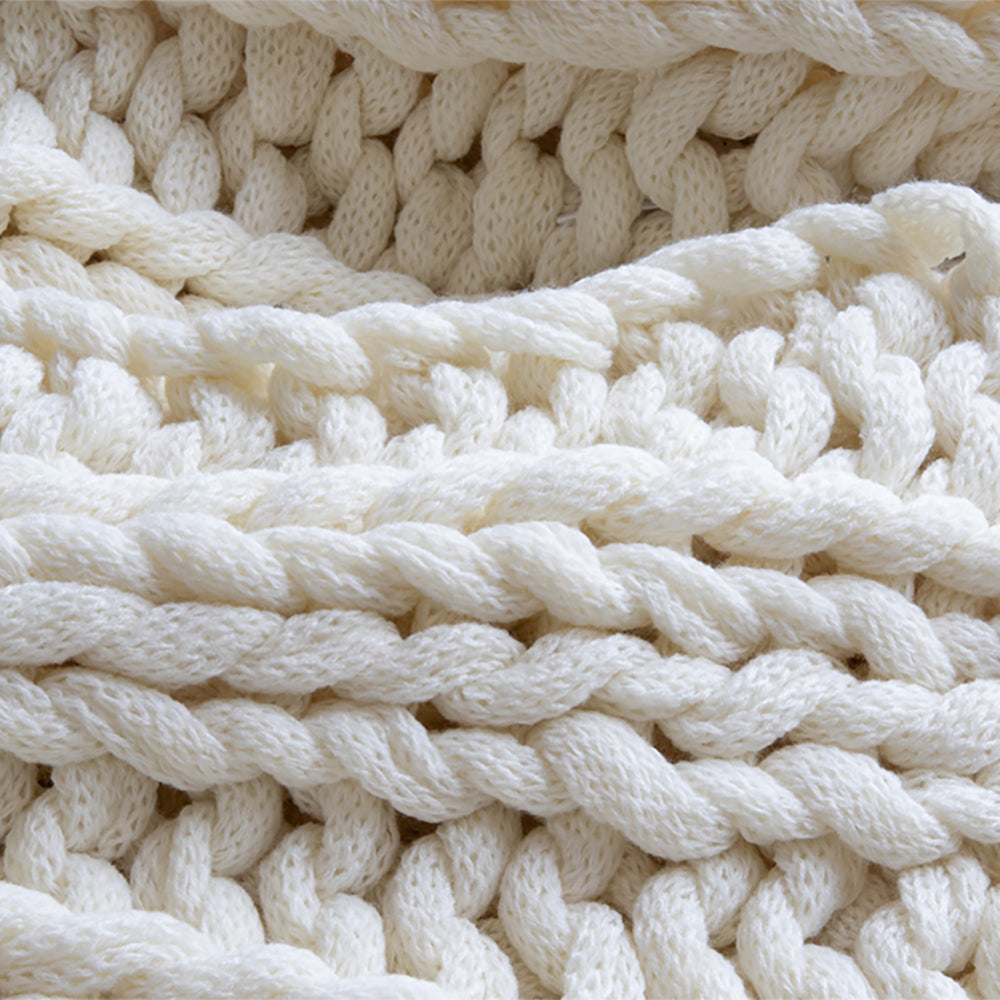 Ardor Boudoir Jemma Chunky Acrylic Throw Ivory 120x150cm