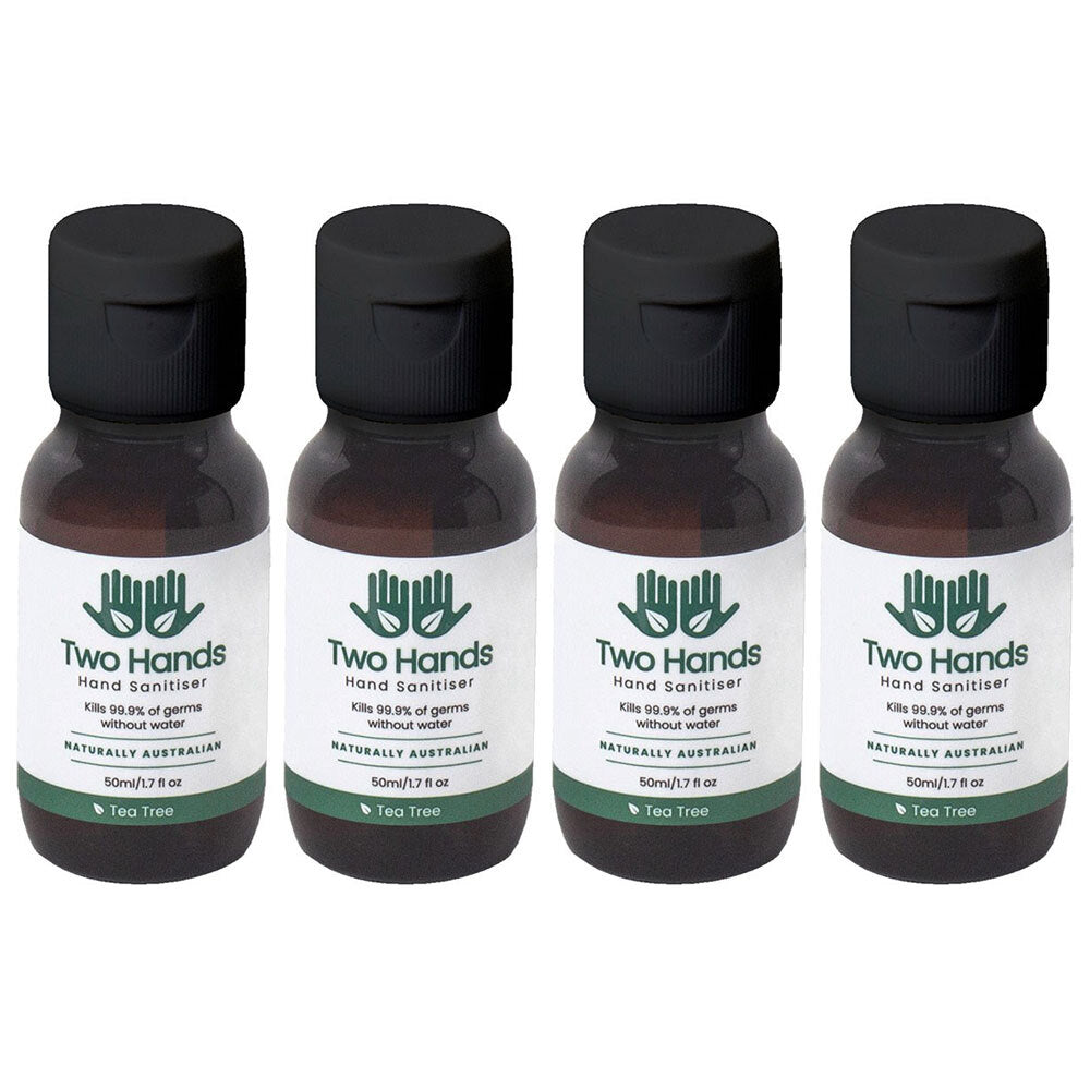 4PK Two Hands 50ml Hand Sanitiser