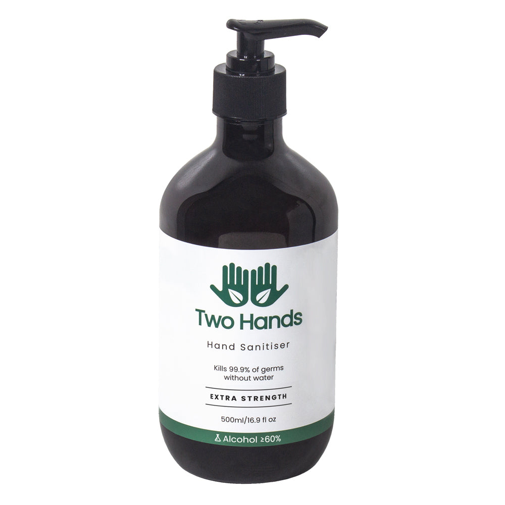 Two Hands 500ml Hand Sanitiser Gel w/ Pump