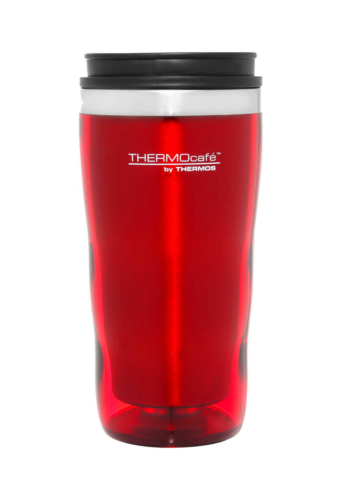 2x 470ml THERMOcafe Stainless Steel Inner, Plastic Outer Travel Tumbler Red