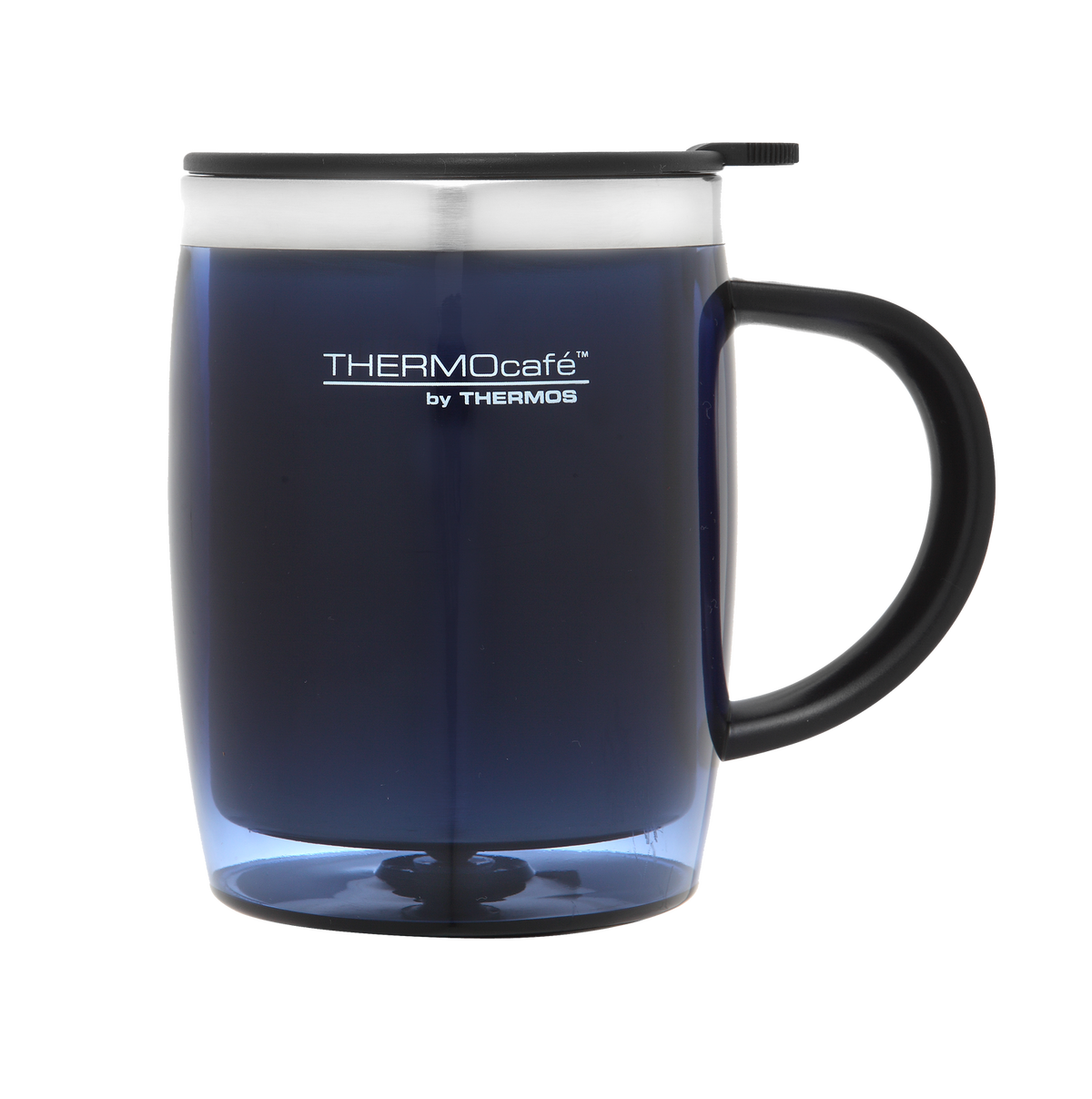 2x 450ml THERMOcafe Stainless Steel Inner, Plastic Outer Desk Mug Blue