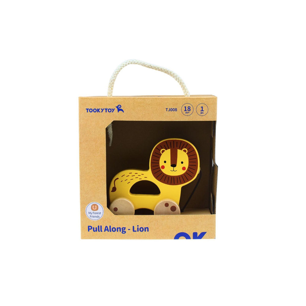 Tooky Toy My Forest Friends Wooden Pull Along - Lion 18m+