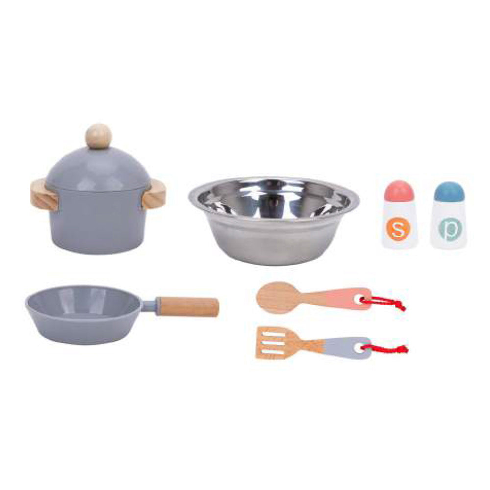 Tooky Toy Wooden Kids Pretend Play Kitchen Set 3+