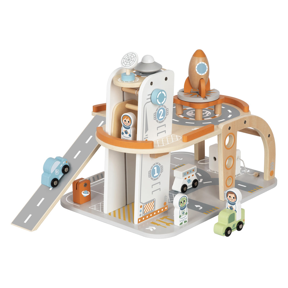 Tooky Toy Wooden Space Station Kids Educational Playset 3y+