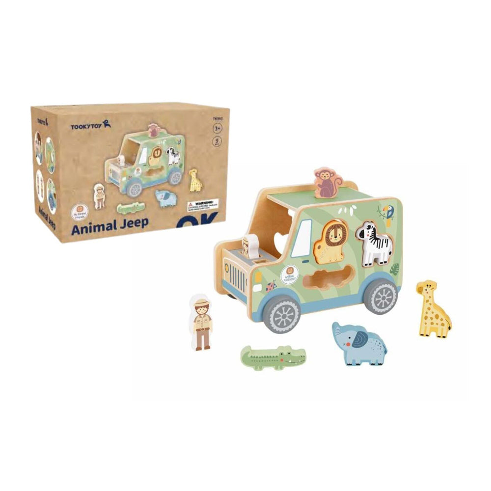Tooky Toy My Forest Friends Wooden Animal Jeep Set 18m+