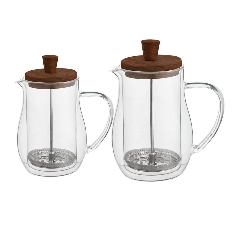 NF Living 350ml DWall Glass French Press Coffee Borosilicate Kitchenware Clear