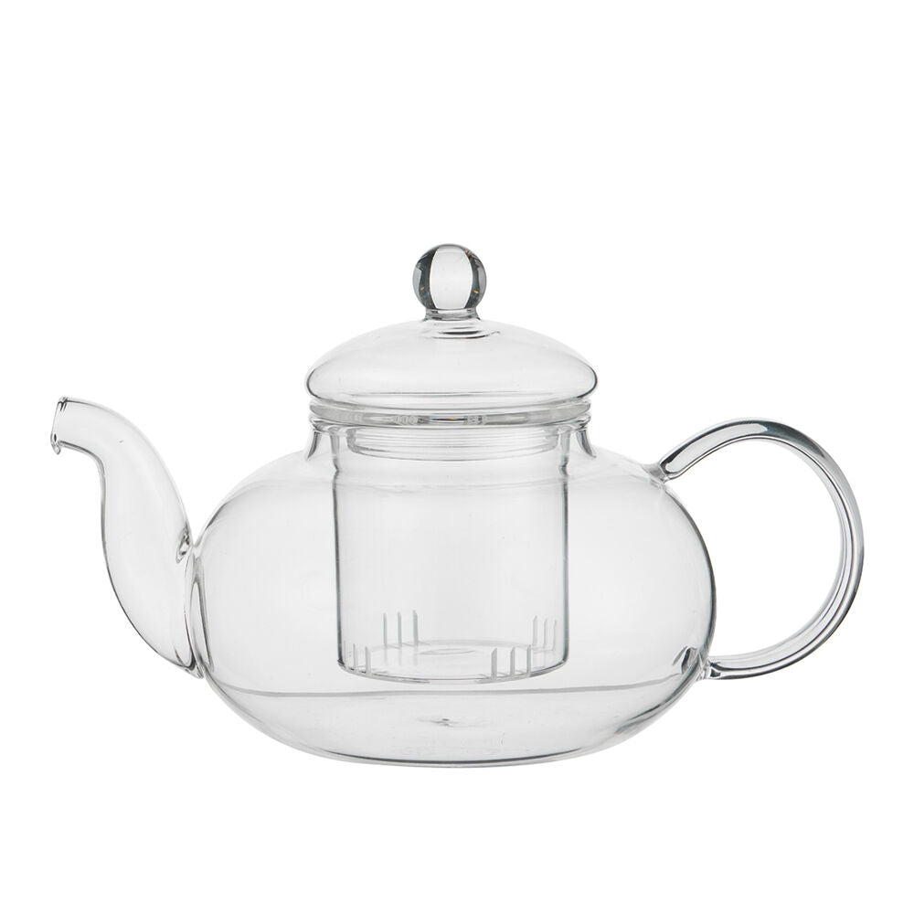 NF Living 600ml Nina Glass Teapot Modern Design Kitchenware Clear