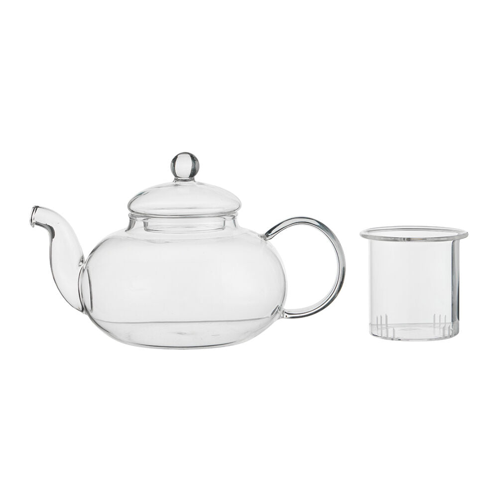 NF Living 600ml Nina Glass Teapot Modern Design Kitchenware Clear
