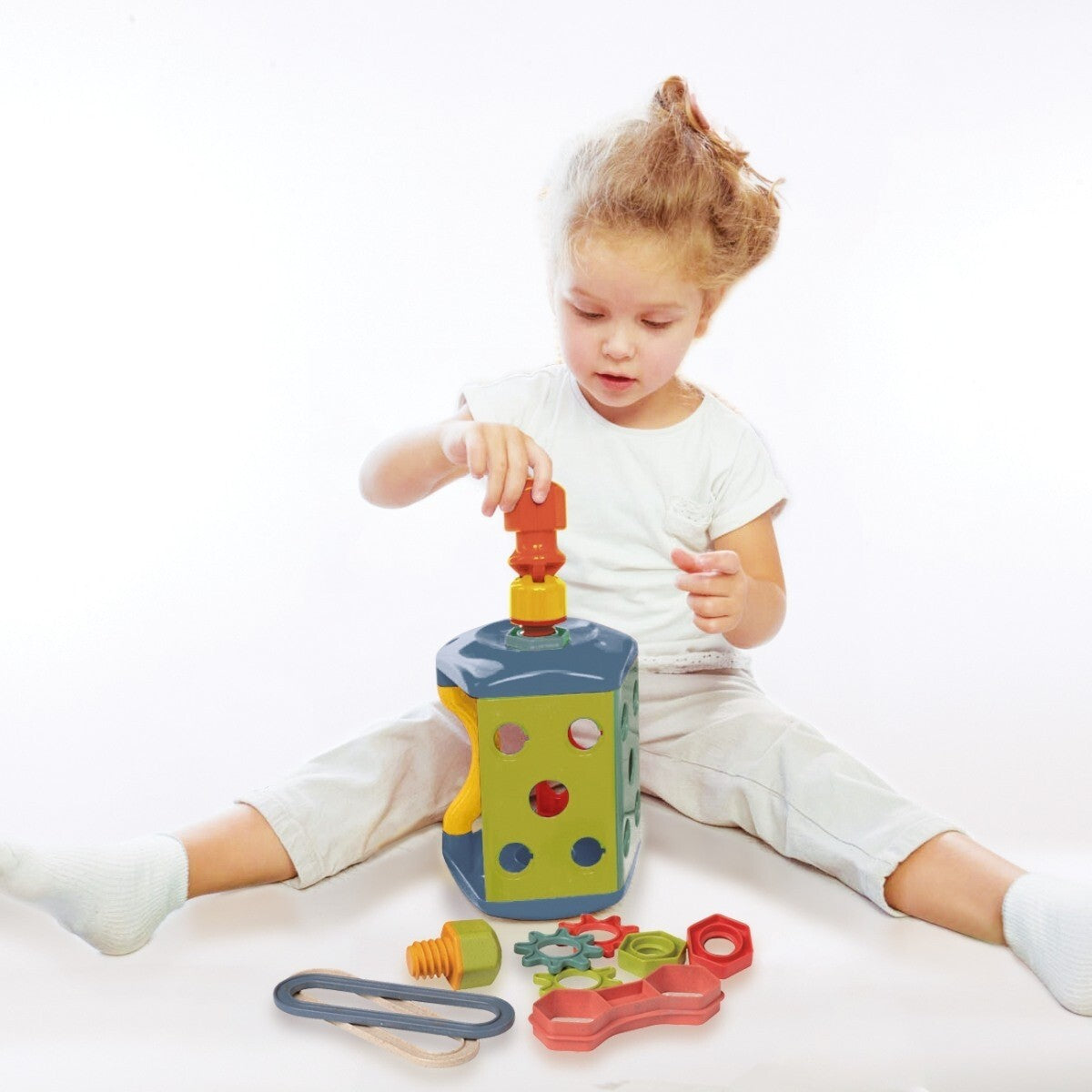14pc Tolo Toys Bio Plastic 19.5cm Tool Box Set Baby/Toddler Toy 12m+