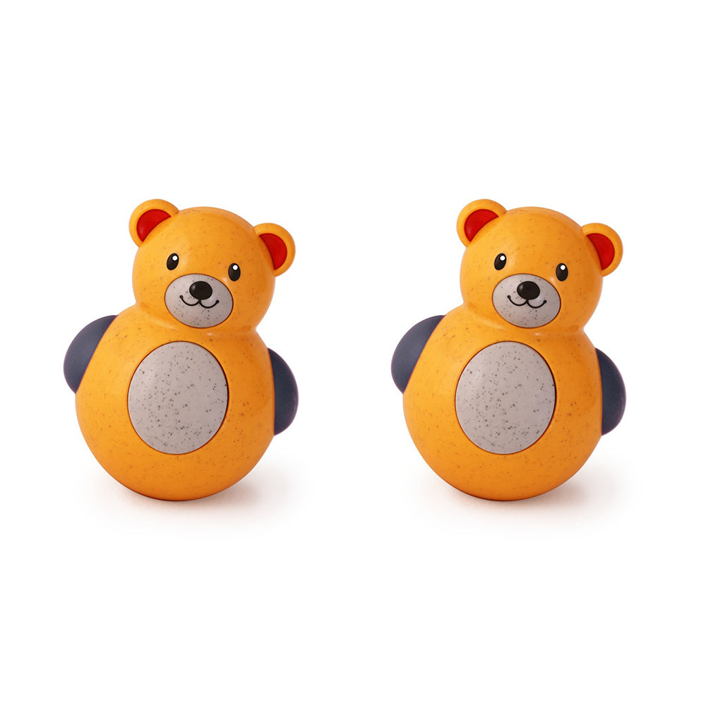 2PK Tolo Toys Bio Plastic 11.5cm Roly Poly Bear Baby/Toddler Toy 6m+