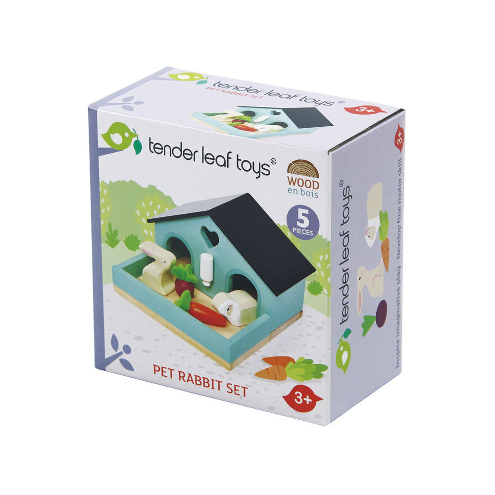 Tender Leaf Toys Pet 1:12 Rabbit & Guinea Pig Dollhouse Accessory Set 3y+