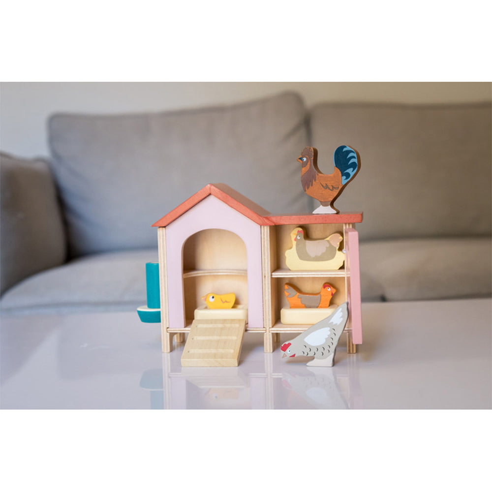Tender Leaf Toys Chicken Coop 13x10cm Wooden Toy 3y+