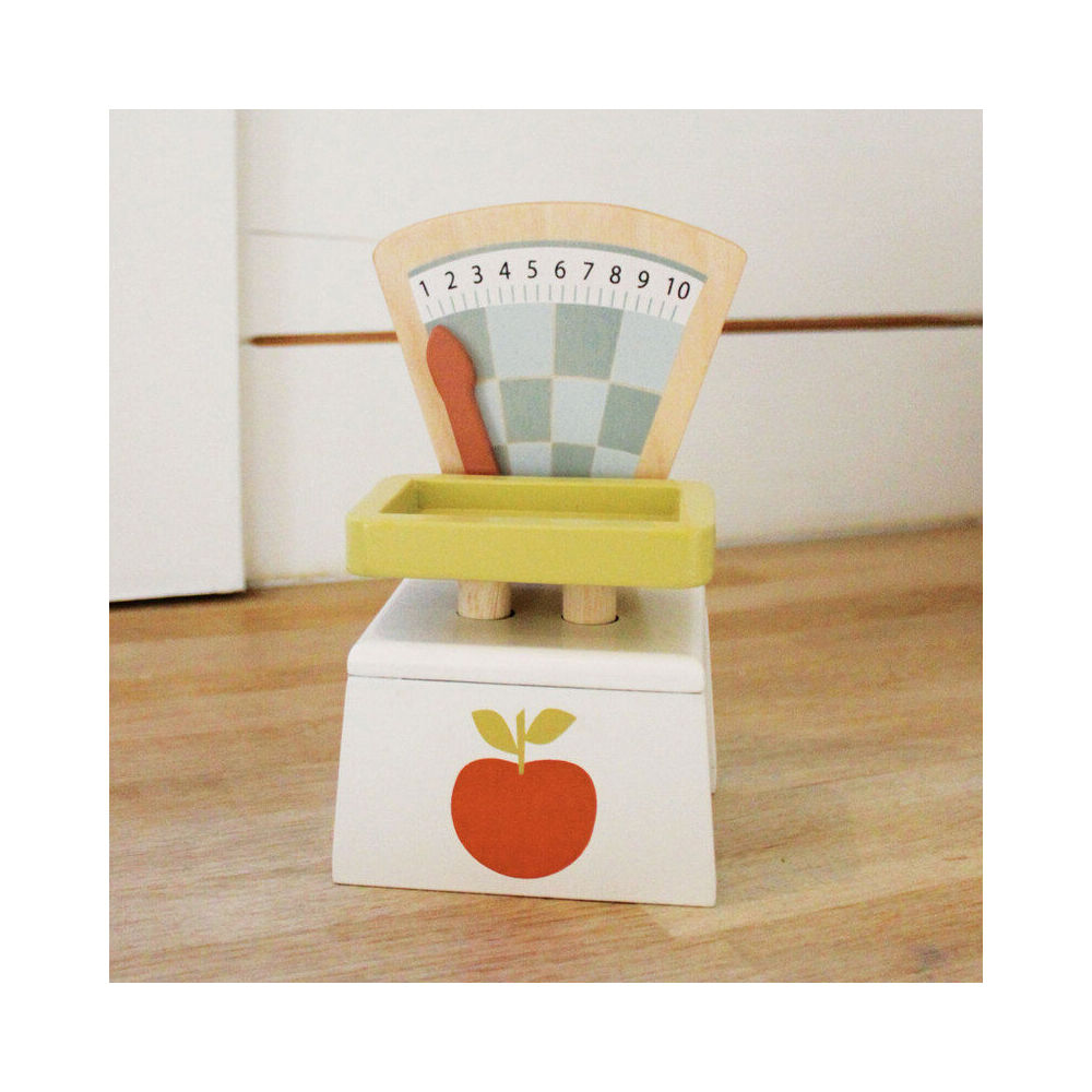 Tender Leaf Toys Market Scales Fun Play Pretend Wooden Toy 3y+