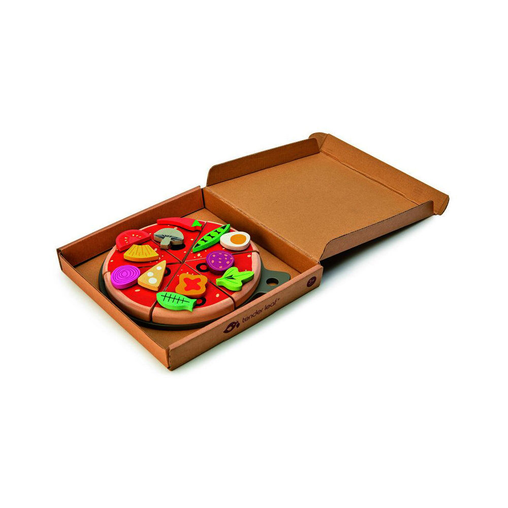 Tender Leaf Toys Pizza Party Fun Play Wooden Pretend Toy 3y+