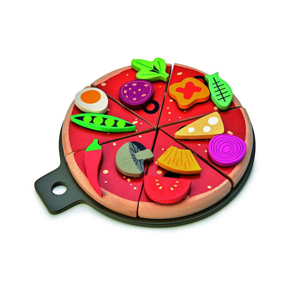 Tender Leaf Toys Pizza Party Fun Play Wooden Pretend Toy 3y+
