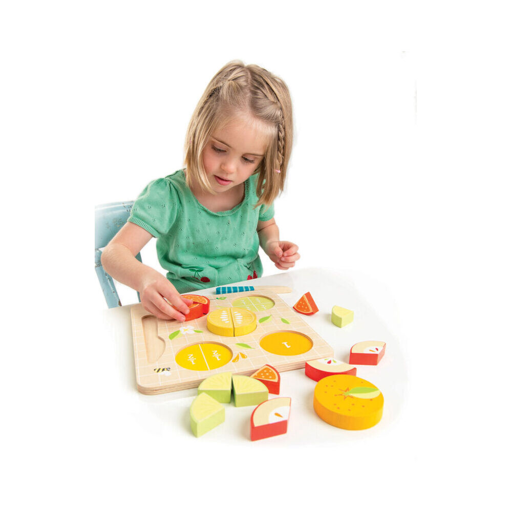 Tender Leaf Toys Citrus Fractions Wooden Puzzle 18m+