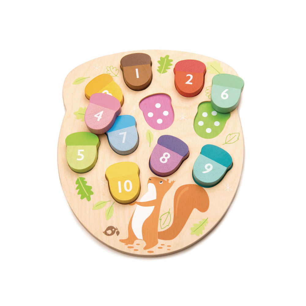 Tender Leaf Toys How Many Acorns Wooden Puzzle 18m+