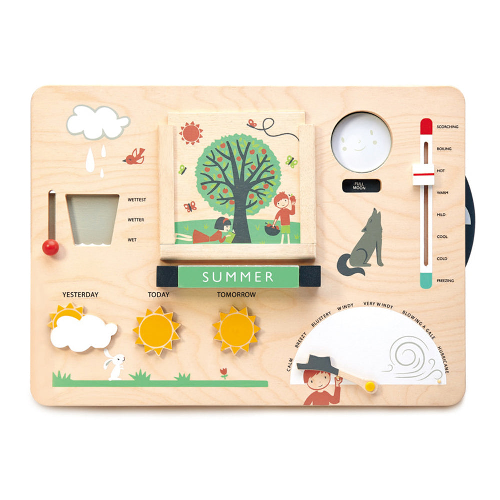 Tender Leaf Toys Wooden Weather Station 43x31cm Toy 3y+