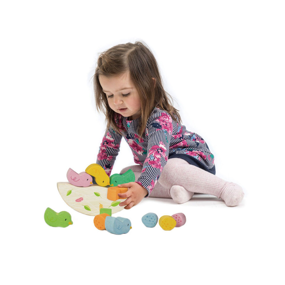 12pc Tender Leaf Toys Rocking Baby Birds Wooden Toy 18m+