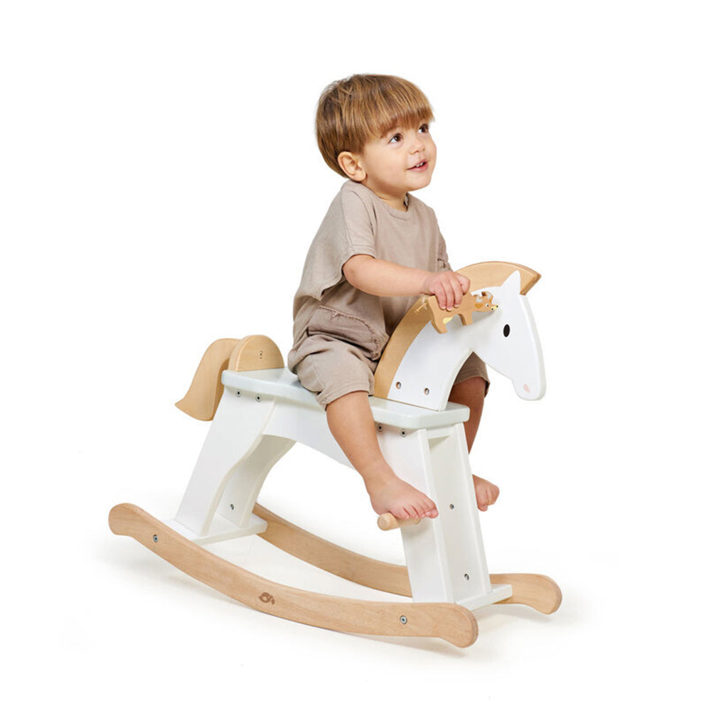 Tender Leaf Toys 72cm Lucky Rocking Horse Ride On Kids Wooden Toy 12m+