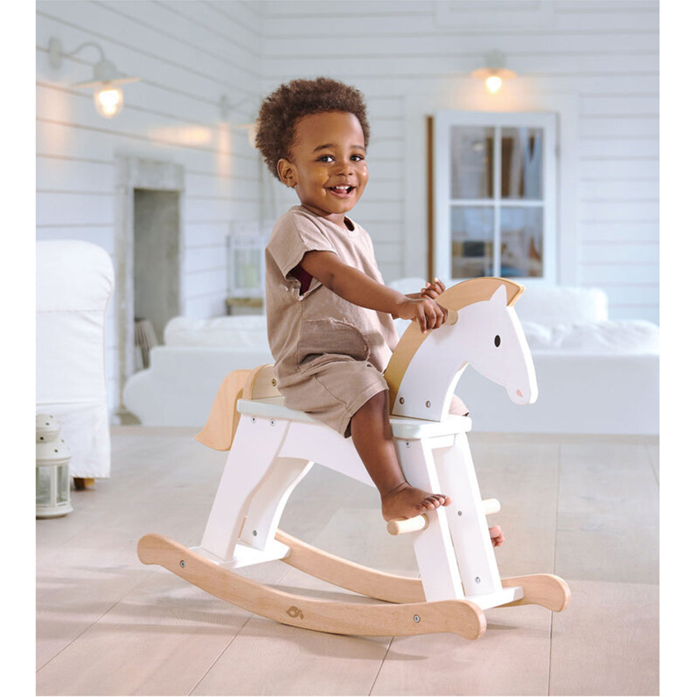 Tender Leaf Toys 72cm Lucky Rocking Horse Ride On Kids Wooden Toy 12m+