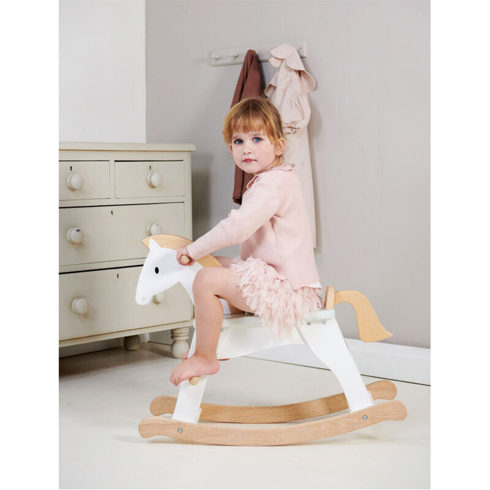 Tender Leaf Toys 72cm Lucky Rocking Horse Ride On Kids Wooden Toy 12m+