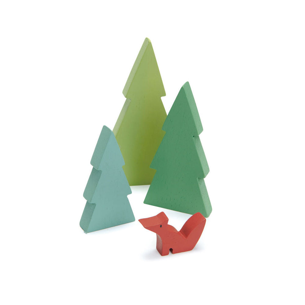 8pc Tender Leaf Toys Fir Tree Set Kids Wooden Toy 3y+