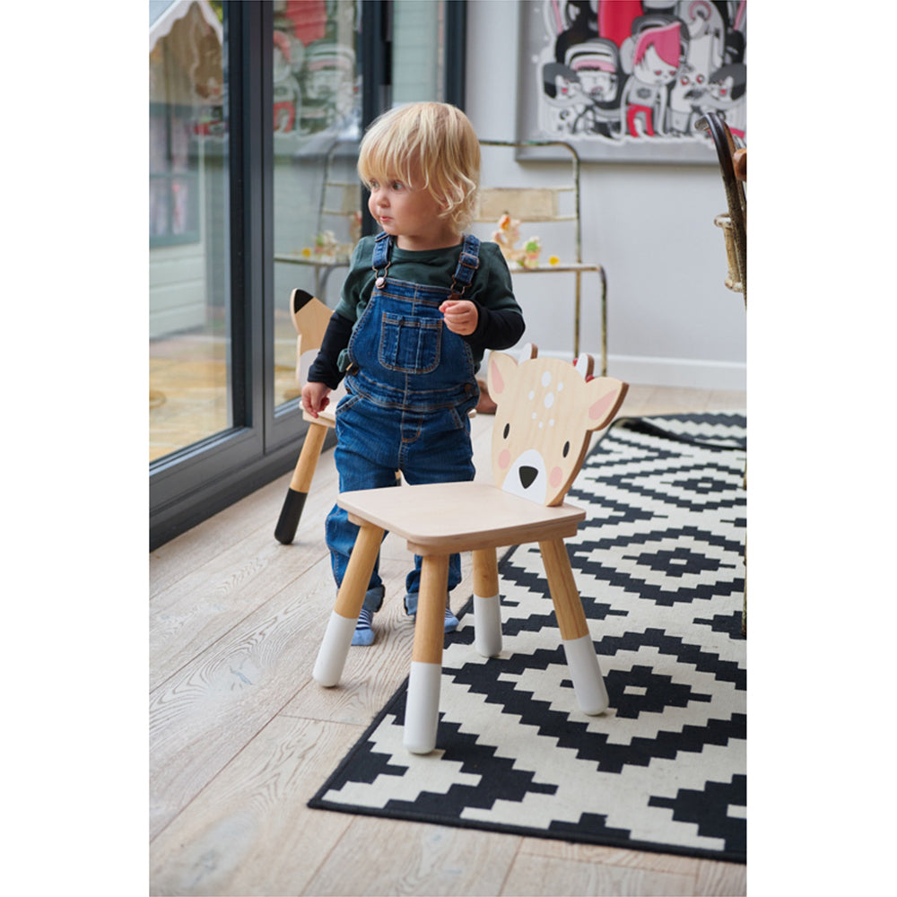 Tender Leaf Toys 48cm Forest Deer Wooden Kids Chair 3y+
