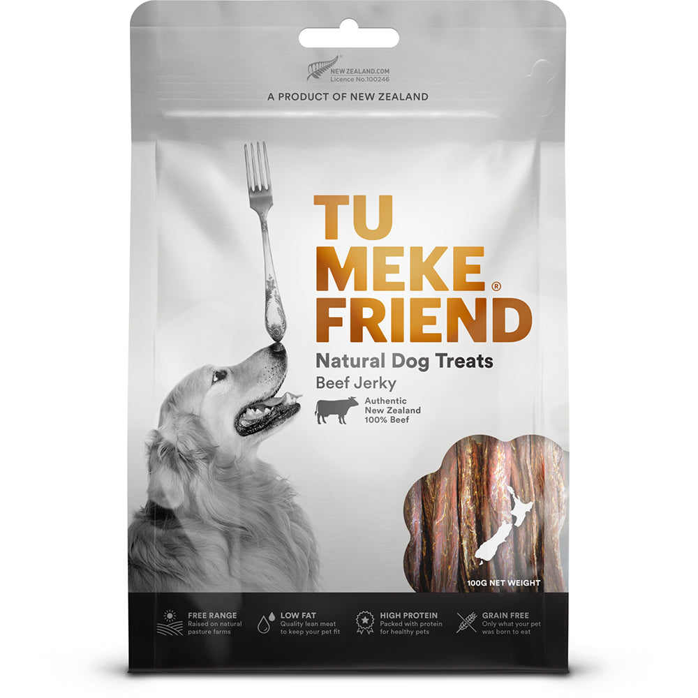 2PK Tu Meke Friend 100g Air-Dried Natural Dog Treats Beef Jerky